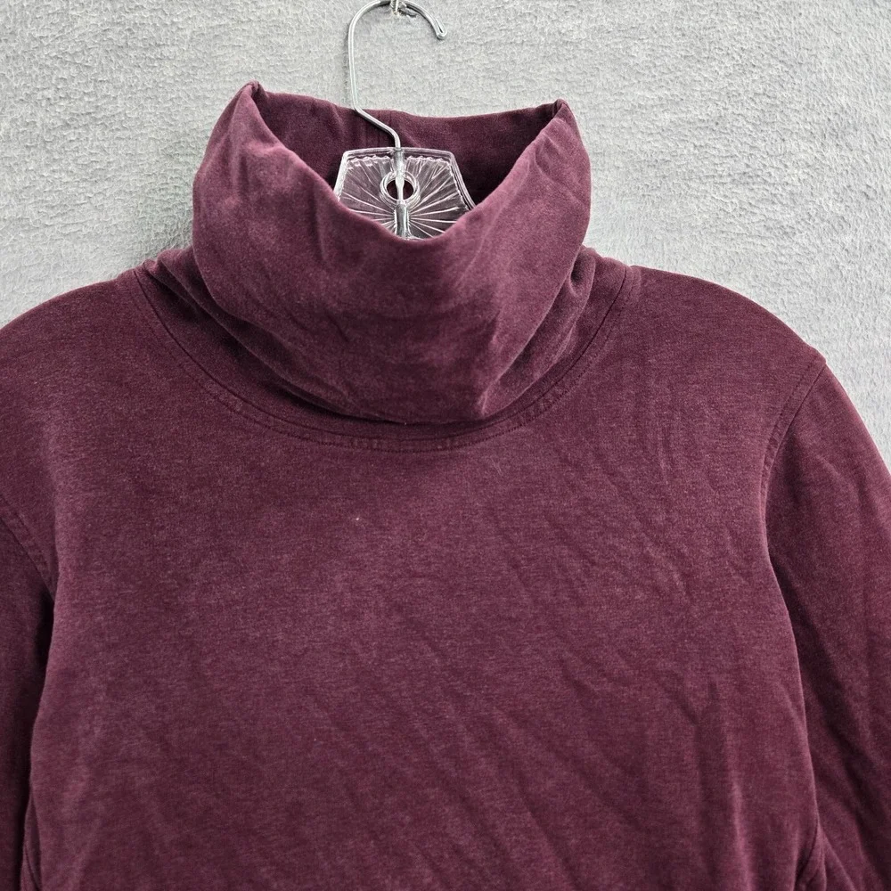 Lululemon Women Sweatshirt 4 Purple Stress Less Hoodie Mock Neck Pocket Pullover